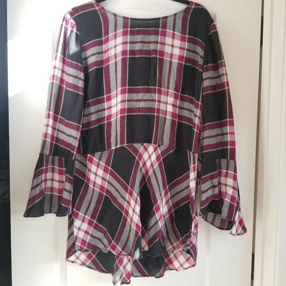 Loft paid tie back shirt tunic length